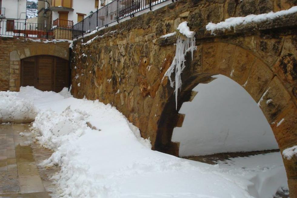 Nieve en La Iglesuela del Cid