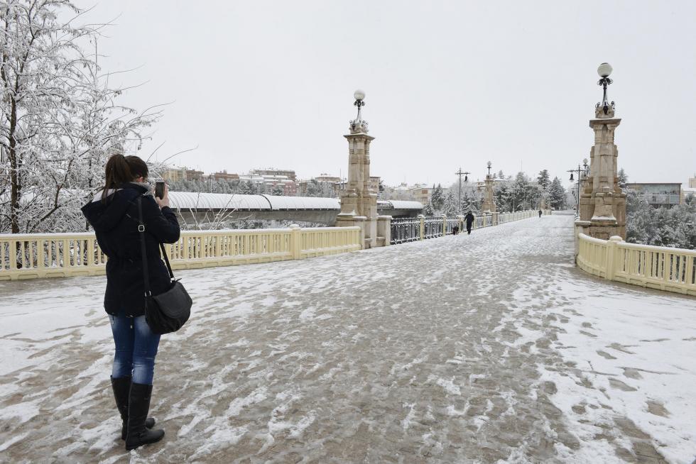 Temporal de nieve y lluvia en Aragón