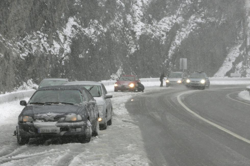 Temporal de nieve y lluvia en Aragón