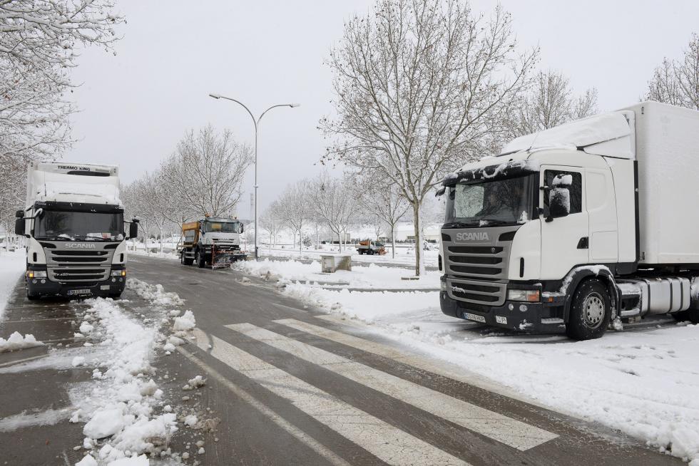 Imagen dejada por el temporal de nieve y lluvia en Aragón de las pasadas semanas