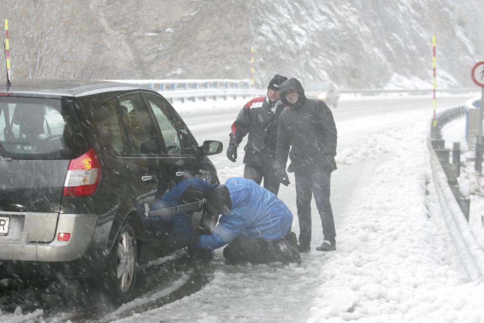 Temporal de nieve y lluvia en Aragón