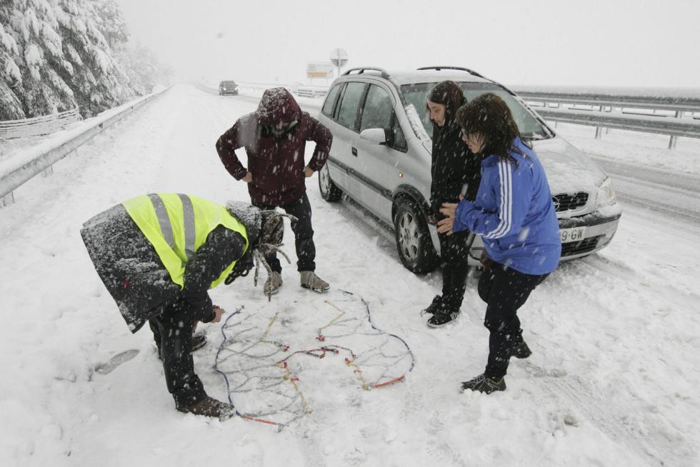 Temporal de nieve y lluvia en Aragón