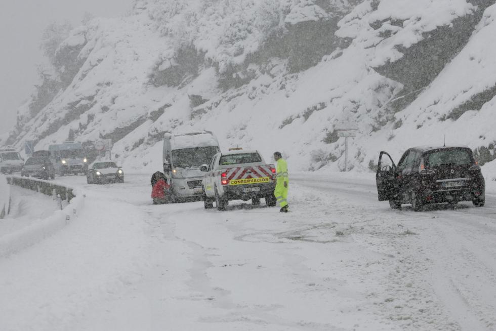 Temporal de nieve y lluvia en Aragón