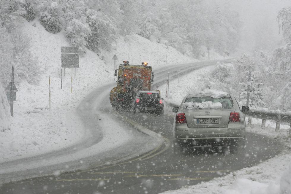 Temporal de nieve y lluvia en Aragón