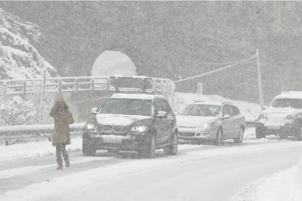Temporal de nieve y lluvia en Aragón