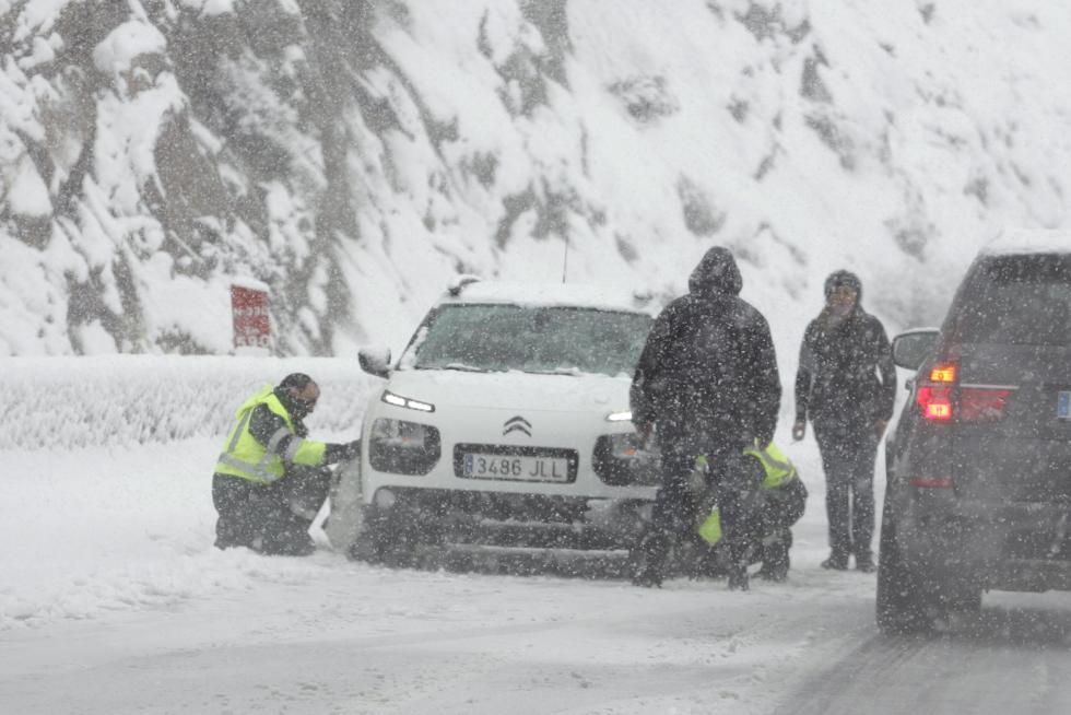Temporal de nieve y lluvia en Aragón