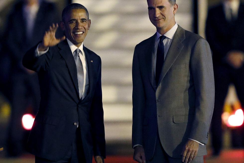 Obama aterriza en la base de Torrejón de Ardoz