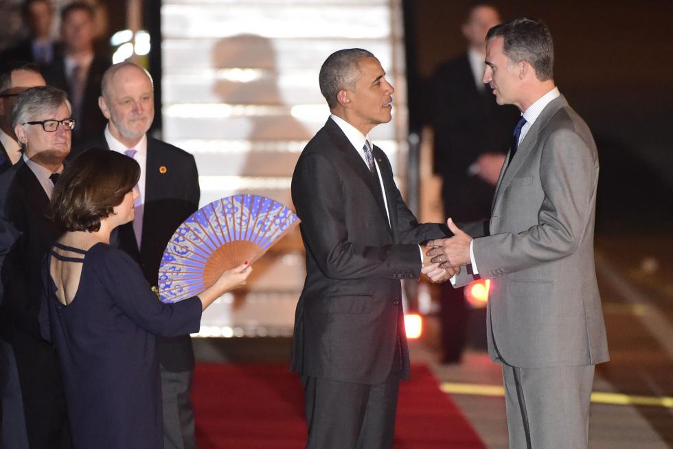 Obama aterriza en la base de Torrejón de Ardoz