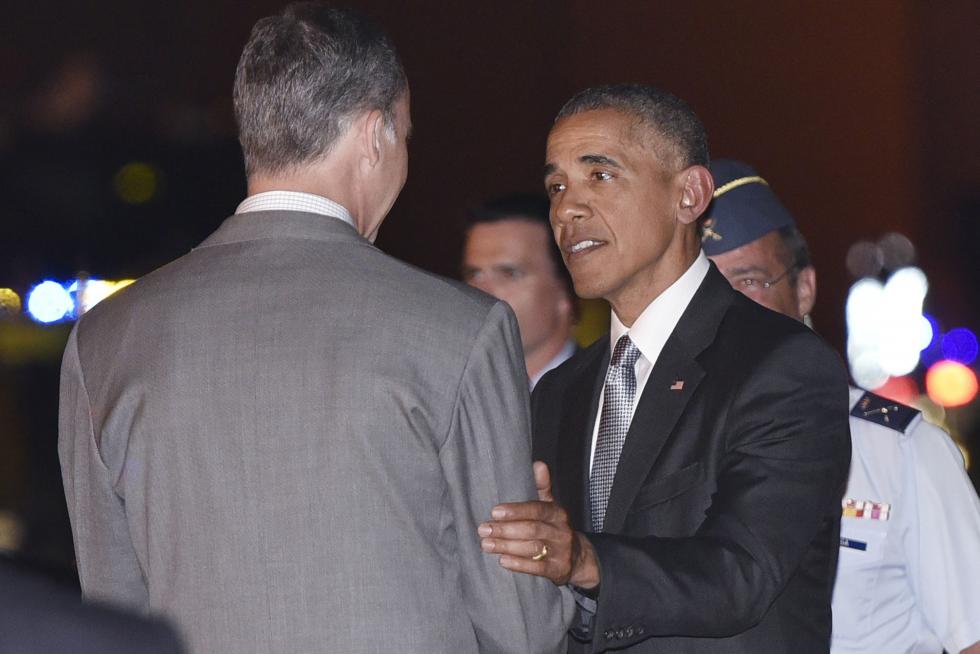 Obama aterriza en la base de Torrejón de Ardoz