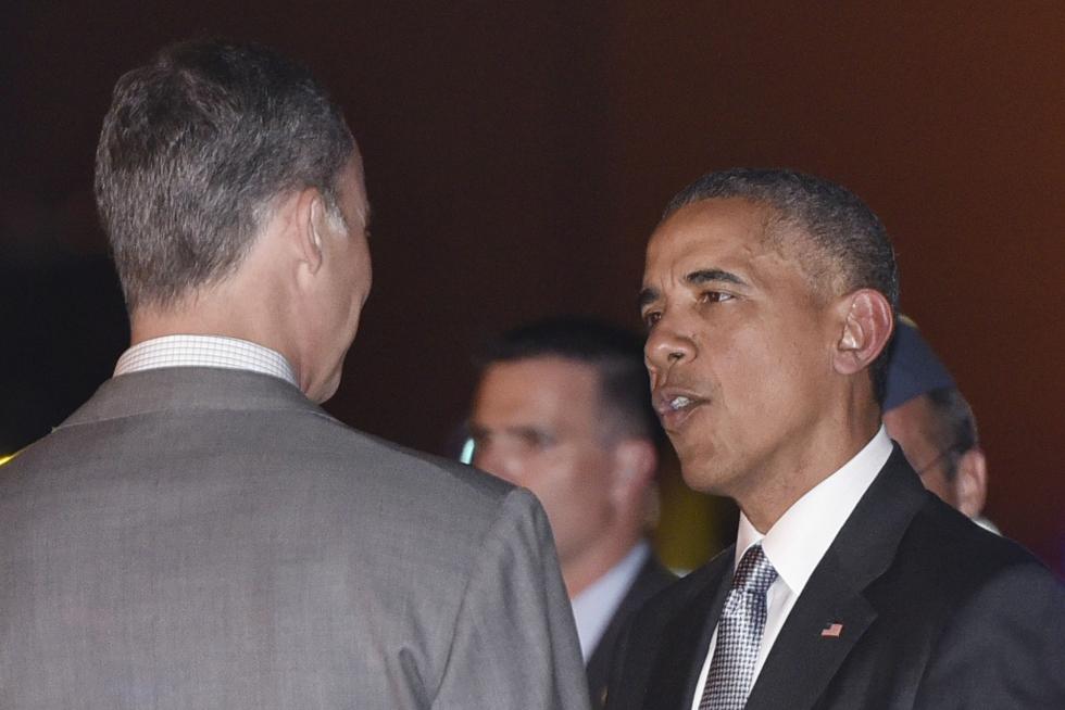 Obama aterriza en la base de Torrejón de Ardoz