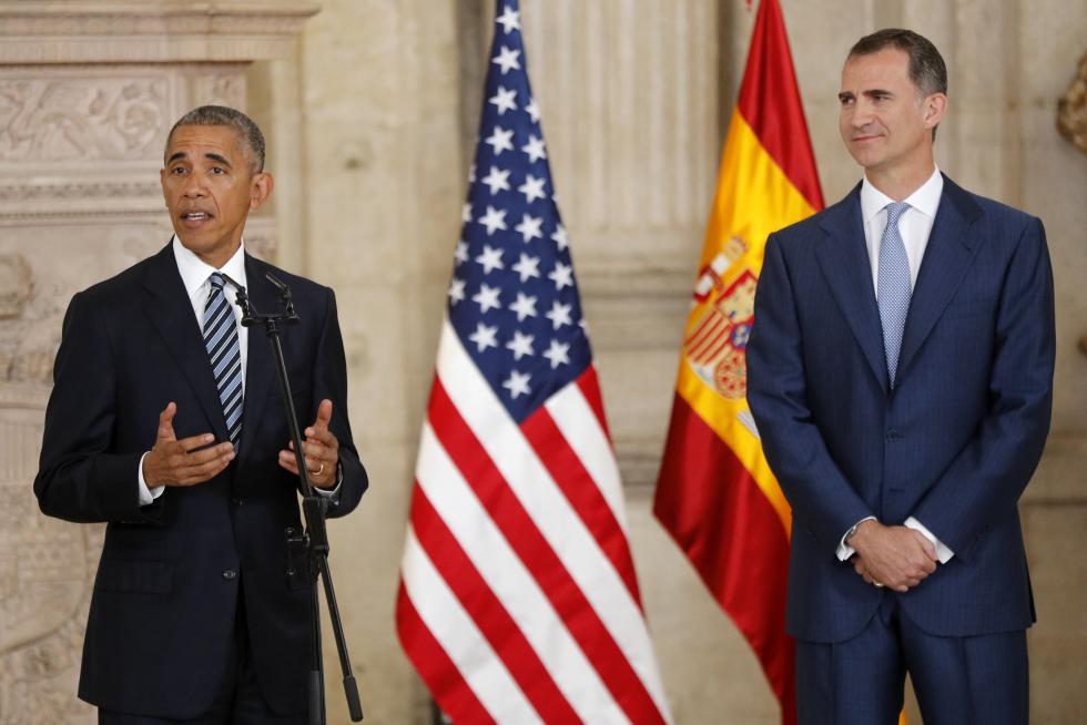 Obama aterriza en la base de Torrejón de Ardoz
