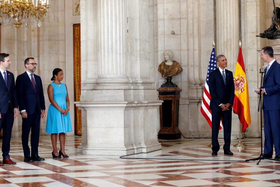 Obama aterriza en la base de Torrejón de Ardoz