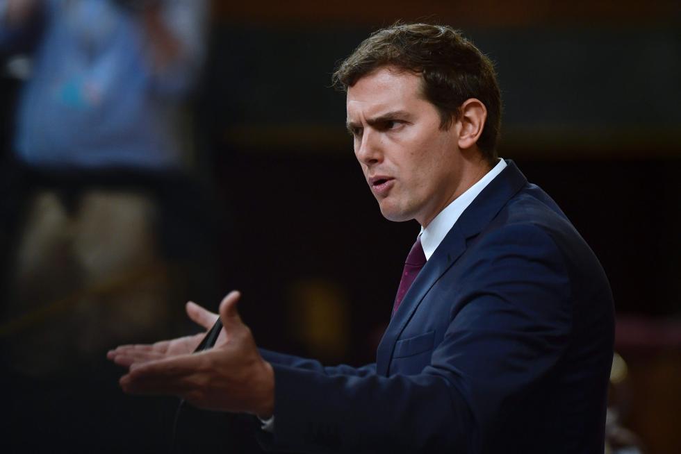 Albert Rivera durante la segunda sesión del Debate de Investidura.