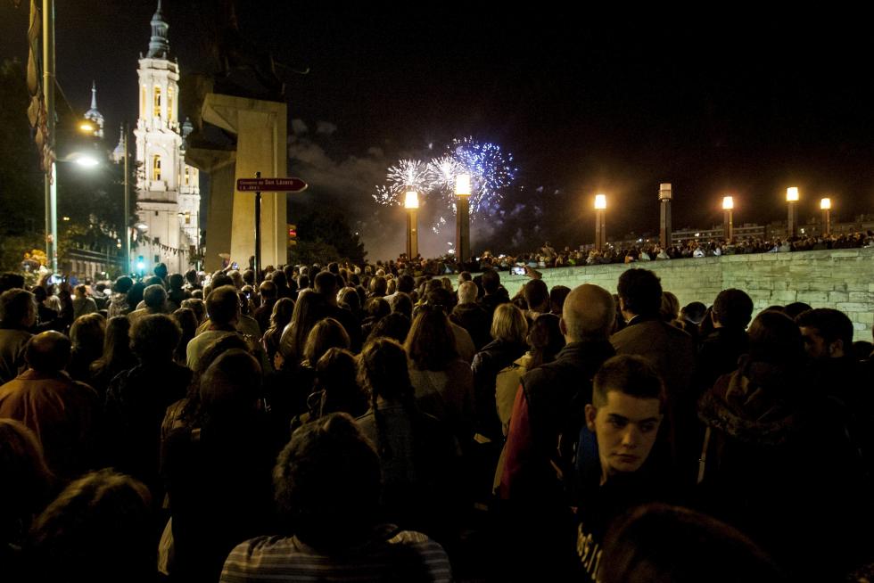 Fuegos artificiales de fin de fiestas
