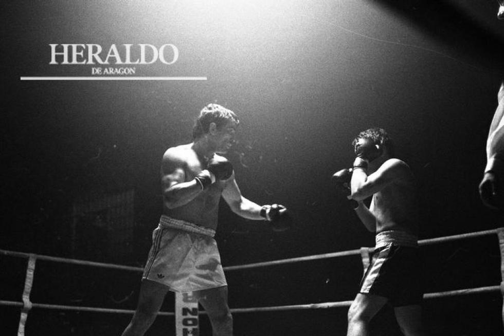 Combate de boxeo de Perico Fernández en 1978 en Zaragoza.