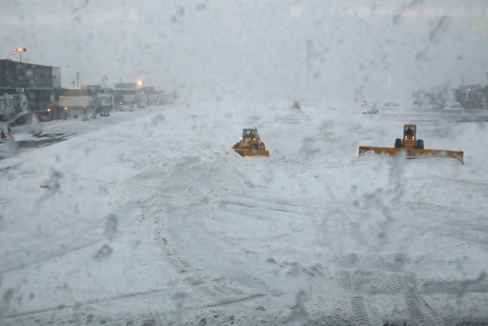 Nieva en Nueva York.