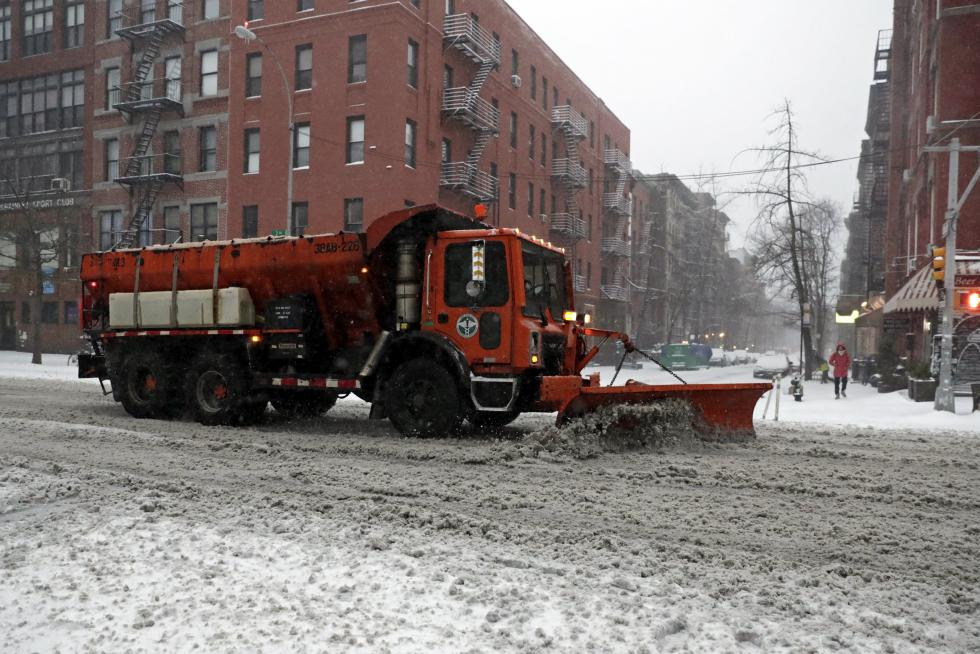 Nieva en Nueva York.