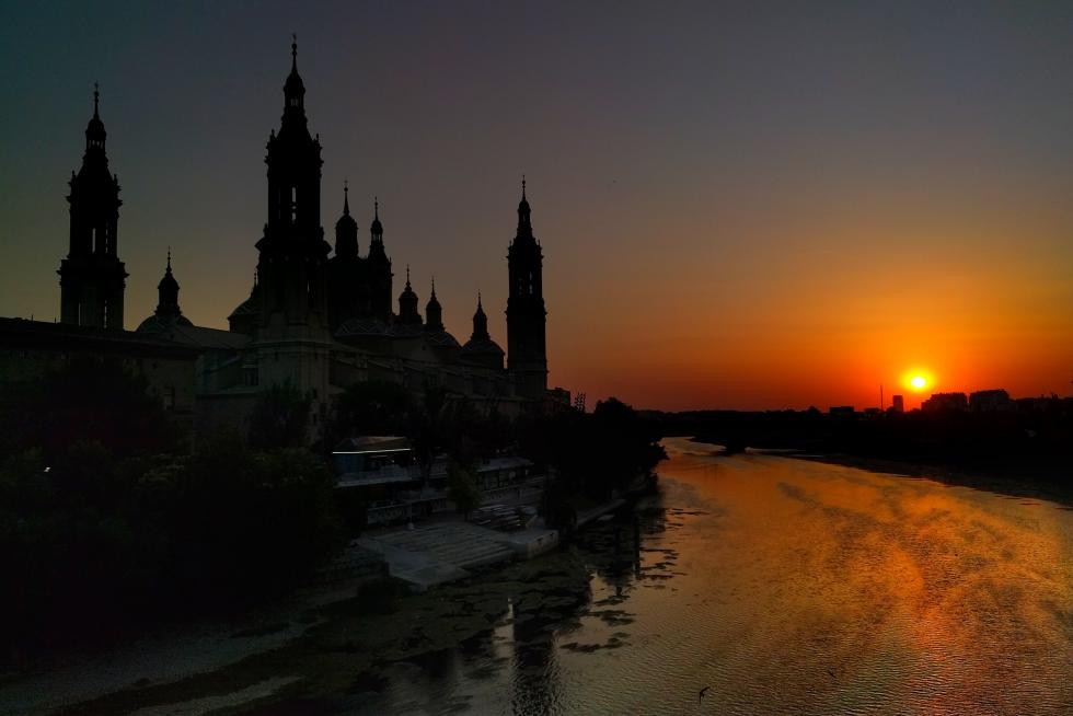 Atardecer en el Ebro