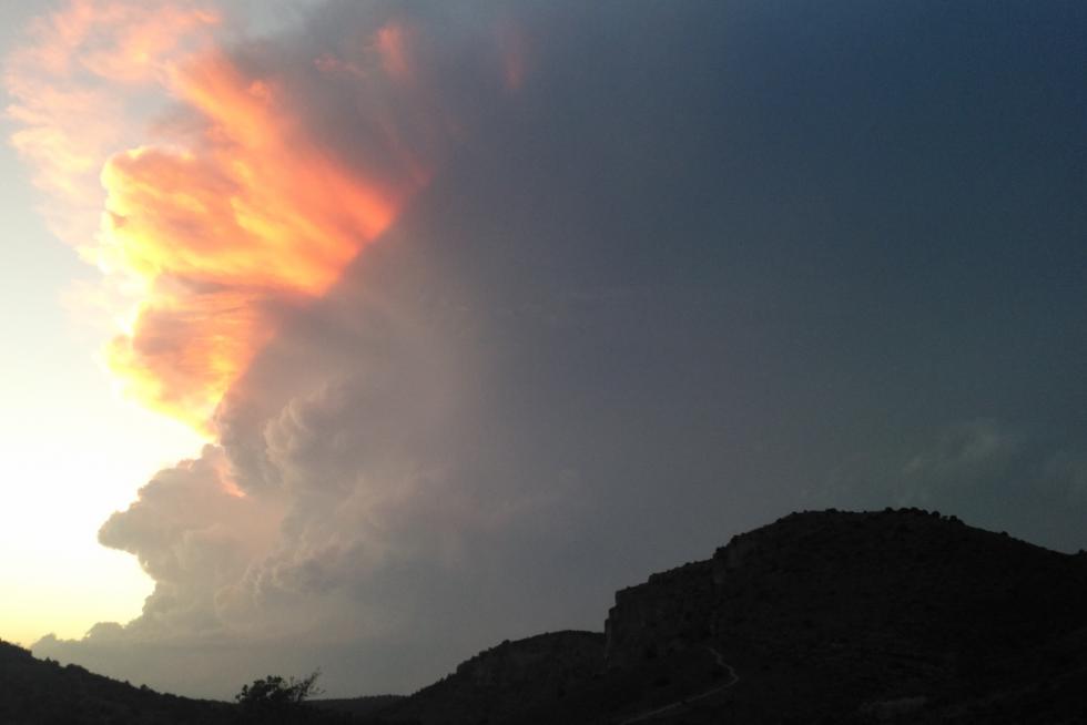 Nube de evolución cerca de Albarracín