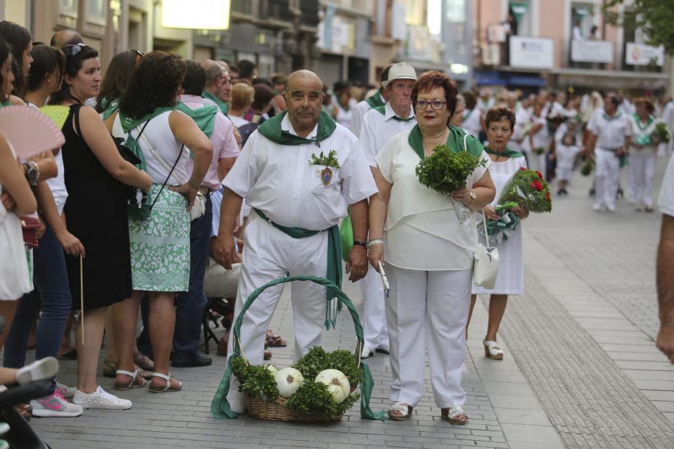 Muchos desfilaron de blanco y verde.