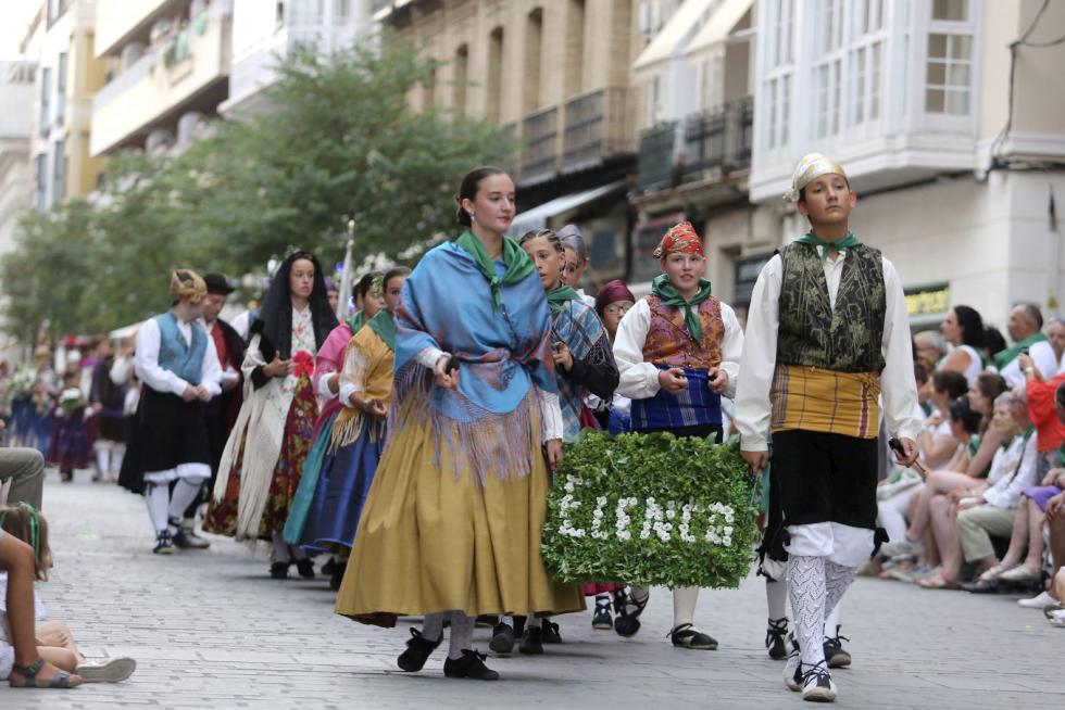 Ofrenda de flores y frutos a San Lorenzo