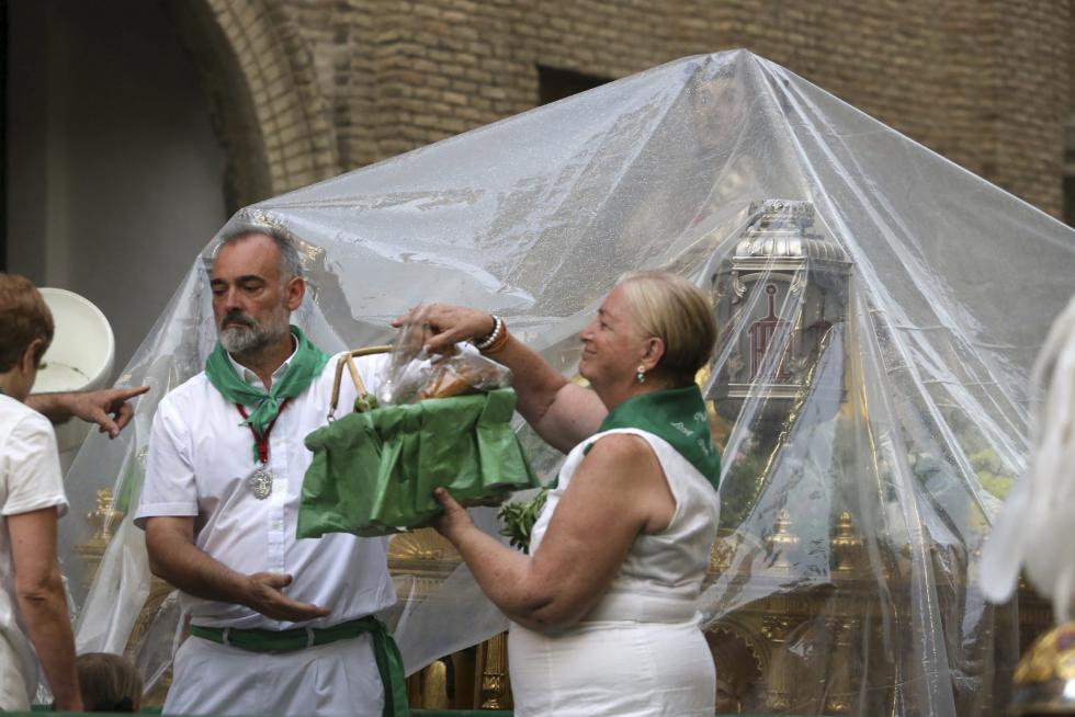 Muchos desfilaron de blanco y verde.