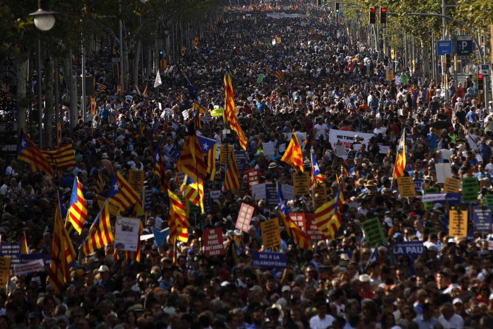 Barcelona sale a la calle en contra del terrorismo