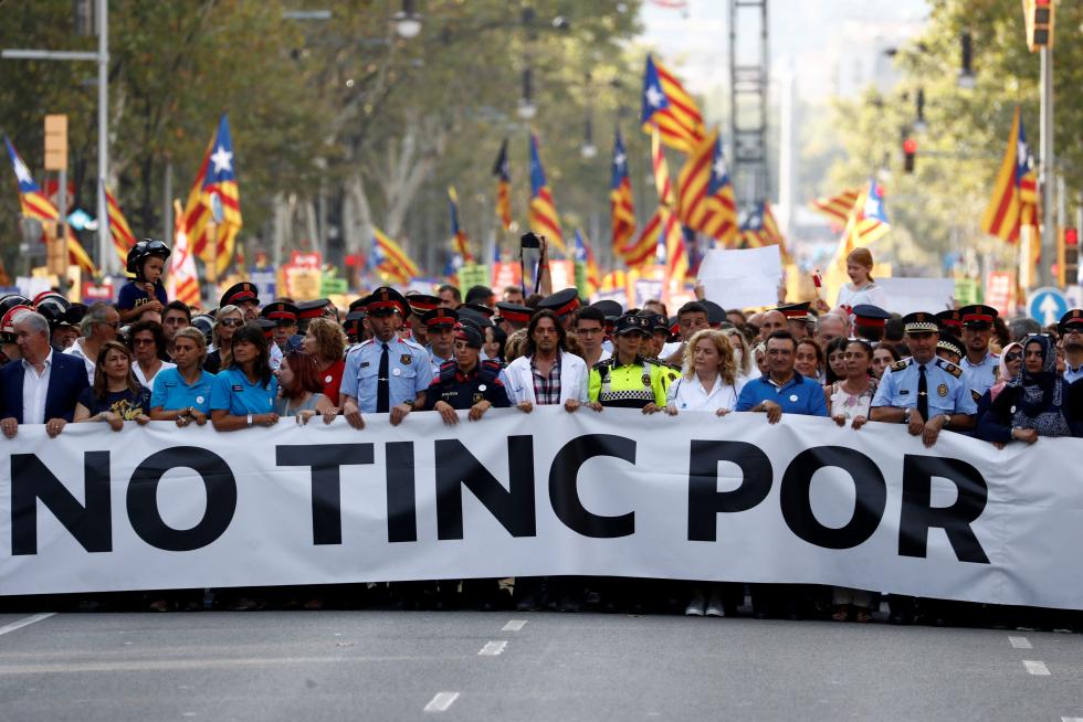 Barcelona sale a la calle en contra del terrorismo