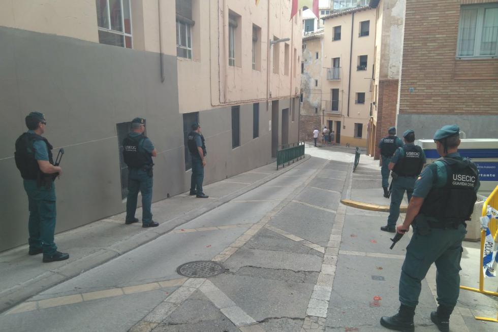 Dispositivo de seguridad en Tarazona.