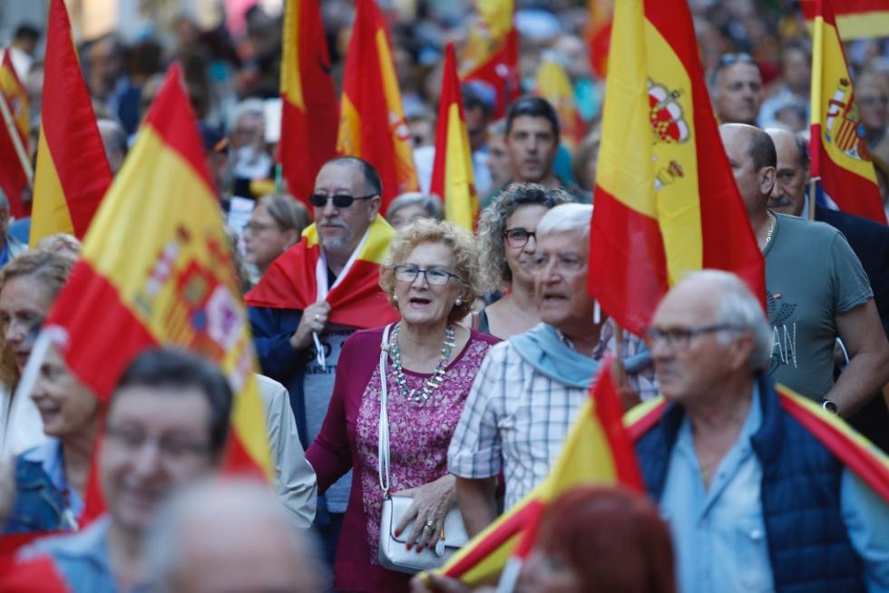 Concentración por la unidad de España en la plaza del Pilar