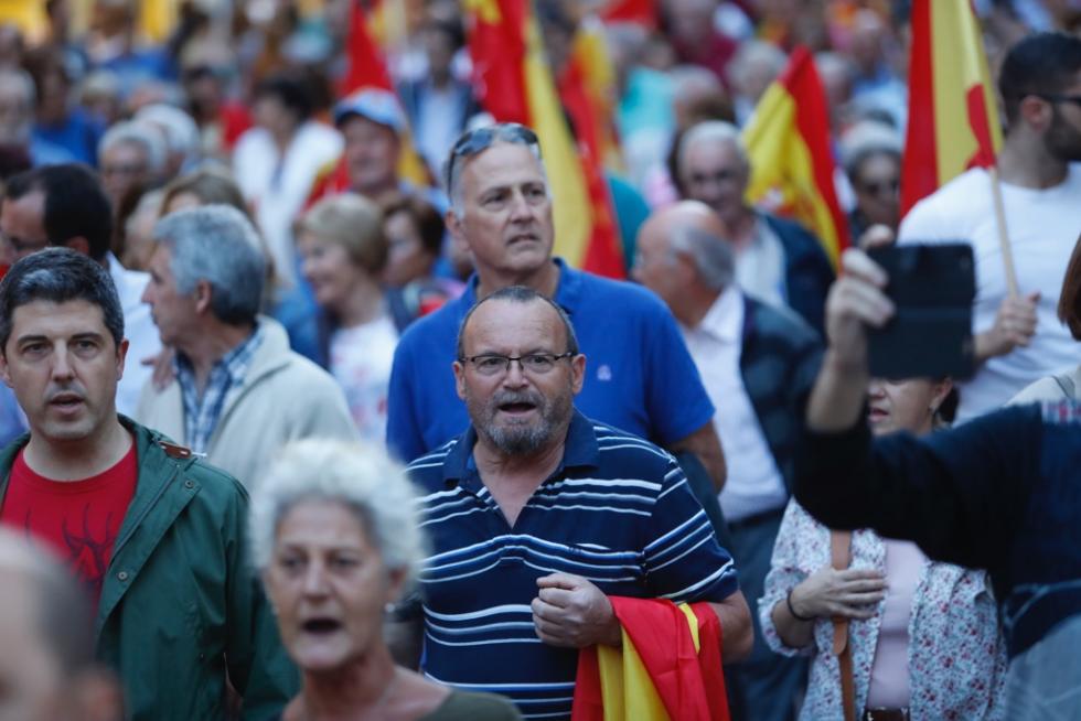 Concentración por la unidad de España en la plaza del Pilar