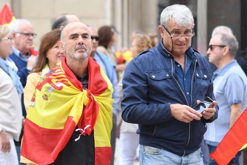 Concentración por la unidad de España en la plaza del Pilar