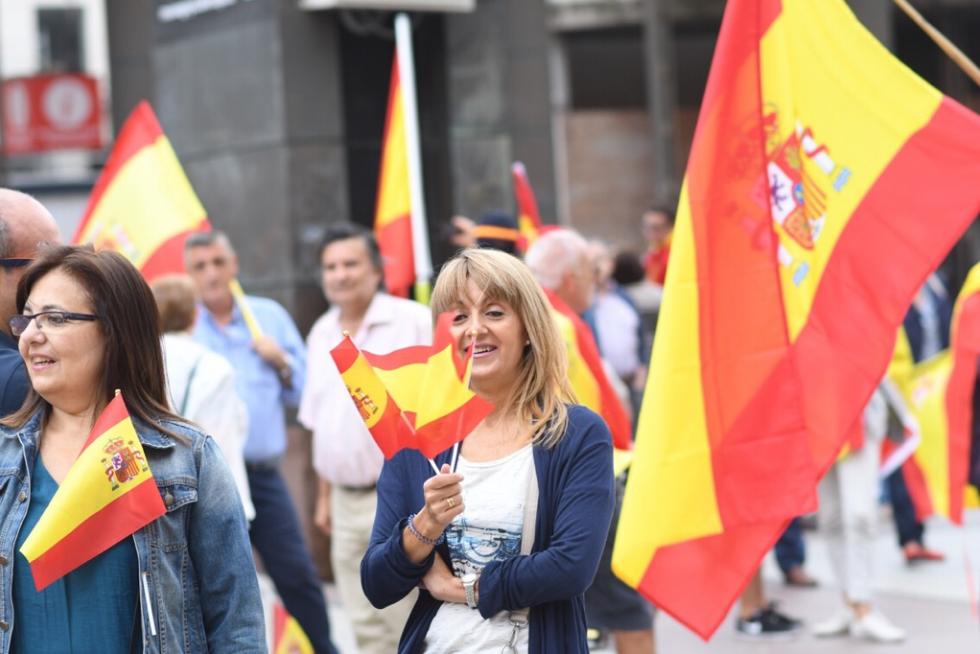 Concentración por la unidad de España en la plaza del Pilar