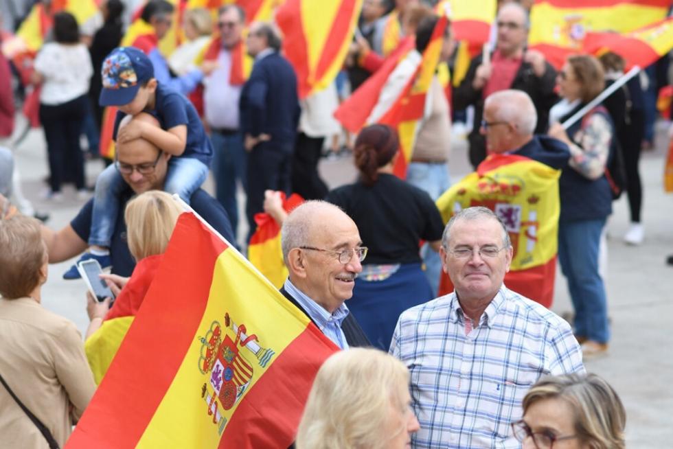 Concentración por la unidad de España en la plaza del Pilar