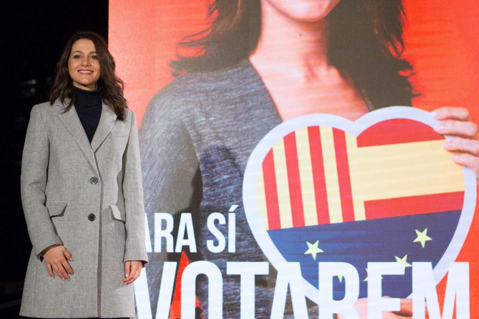 Inés Arrimadas en un acto de campaña