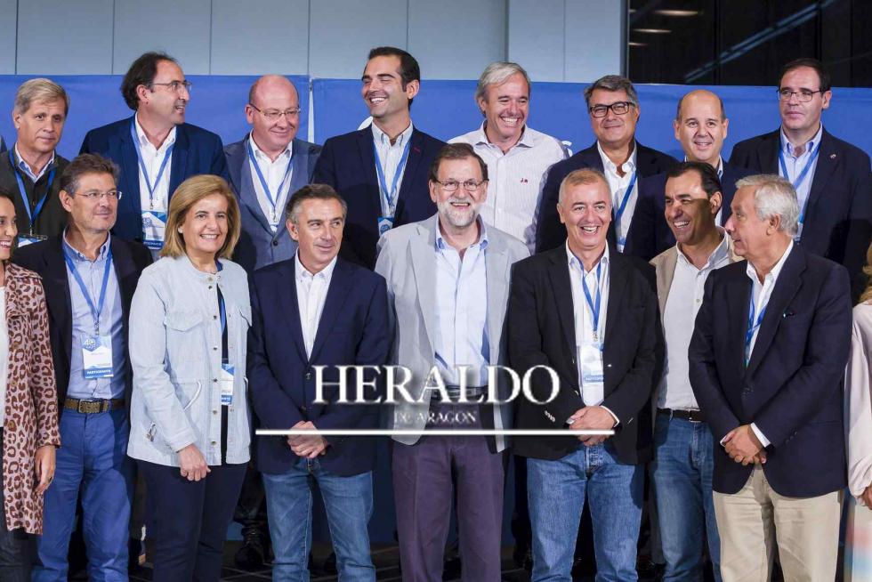 Celebración de la XXIII Cumbre Intermunicipal del PP en el Palacio de Congresos de Zaragoza el 9 de septiembre, con el presidente del Gobierno Mariano Rajoy y miembros del PP nacional y aragonés.