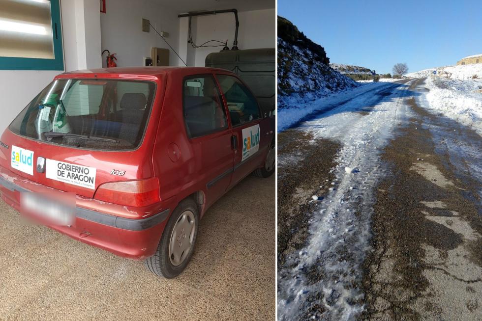 "Con el coche del Salud en estos temporales no se puede salir"