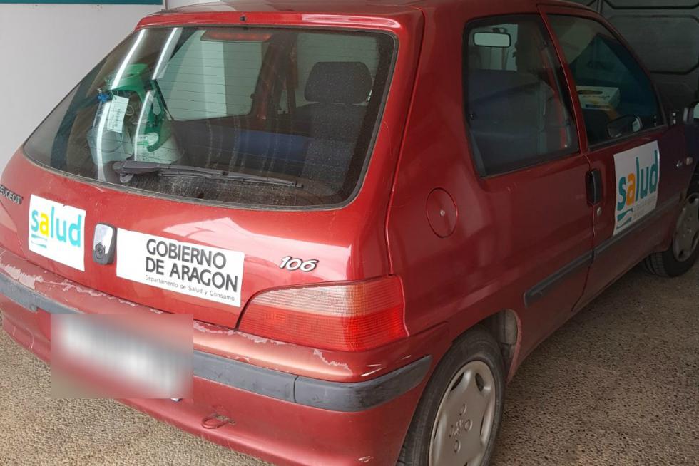 El vehículo que usan los profesionales de Muniesa tiene 18 años. Los sanitarios aseguran que tampoco disponen de cadenas.