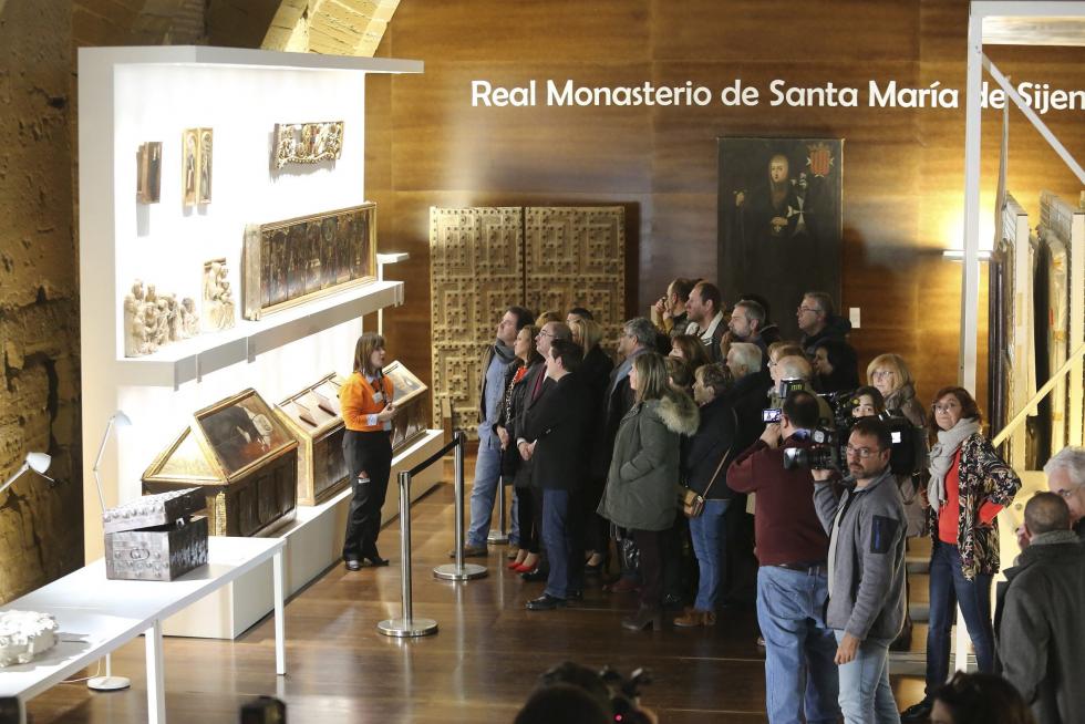 Imágenes de los bienes de Sijena expuestos en Villanueva de Sijena