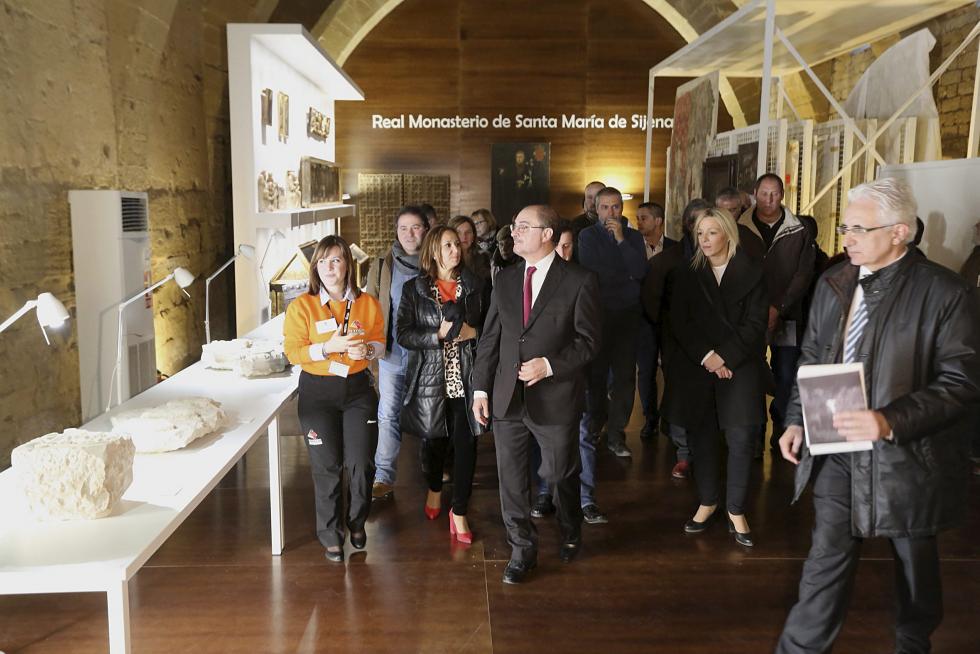 Imágenes de los bienes de Sijena expuestos en Villanueva de Sijena