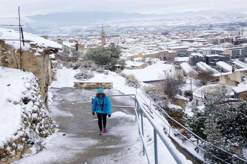 Calatayud, cubierta de nieve