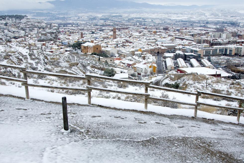 Calatayud, cubierta de nieve