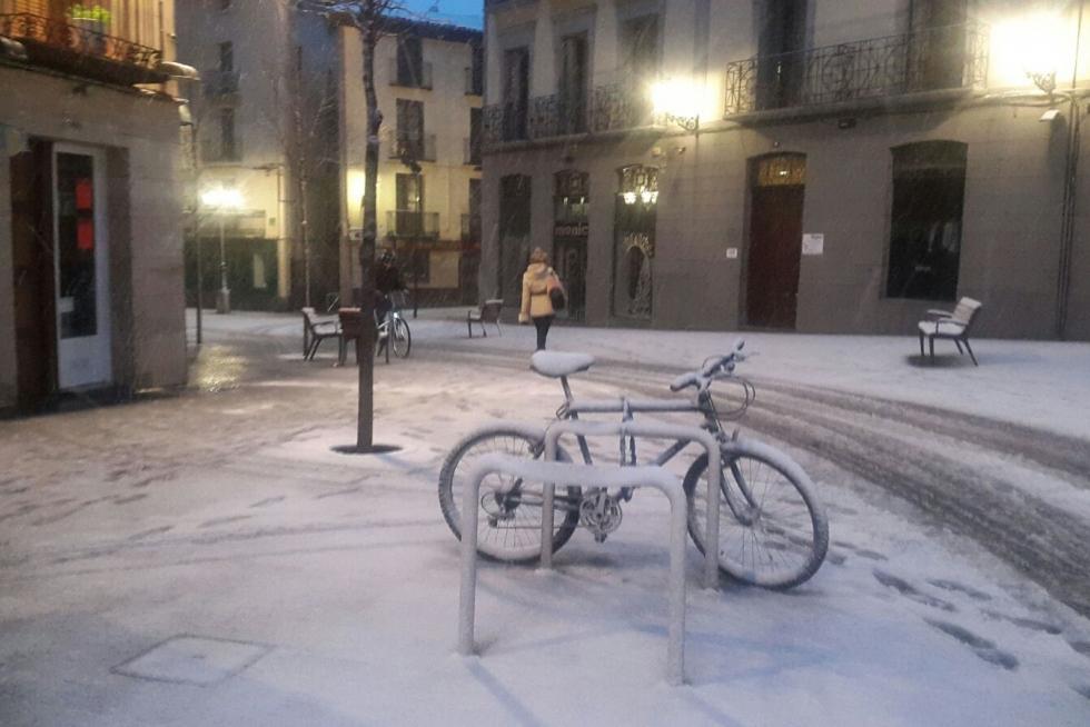 Confluencia del Coso Bajo y la Plaza de San Lorenzo de Huesca.
