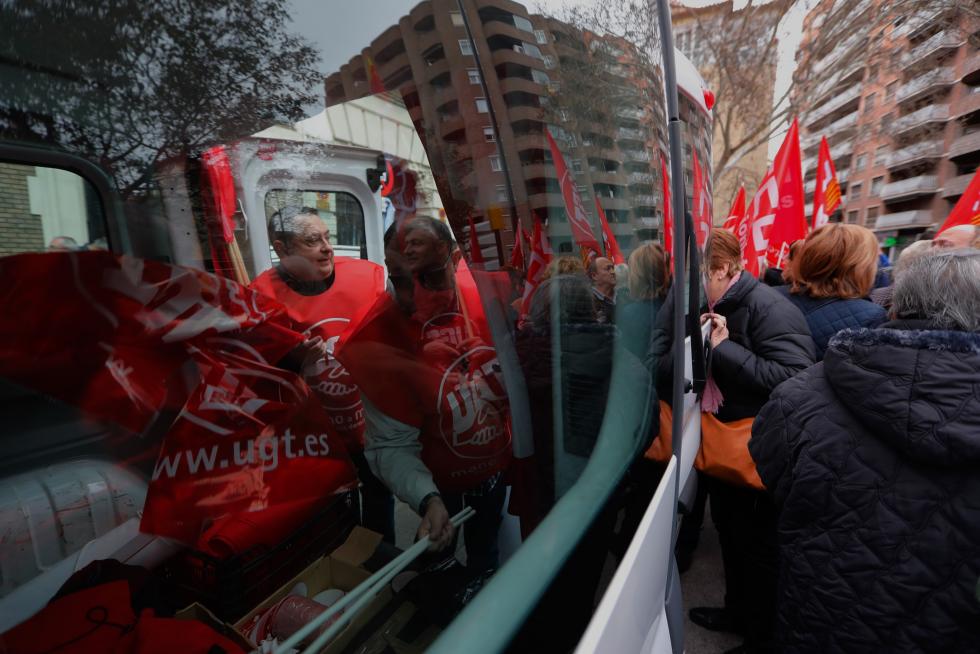 Manifestación de pensionistas en Zaragoza