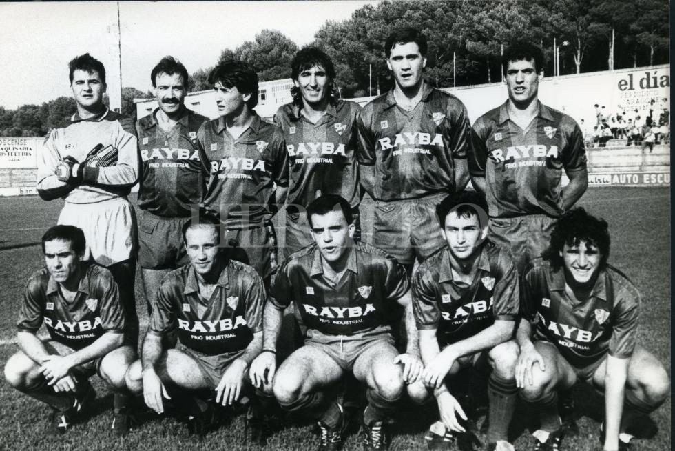 Once inicial de la SD Huesca en un partido de la temporada 89-90 | Fernando Paules