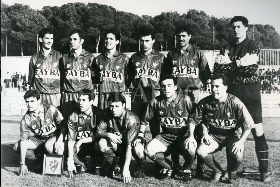 Once inicial de la SD Huesca en un partido de la temporada 91-92 | Fernando Paules