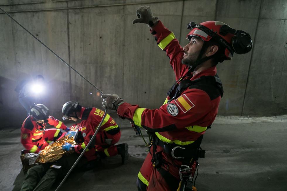 Simulacro de la UME en la Estación de Delicias