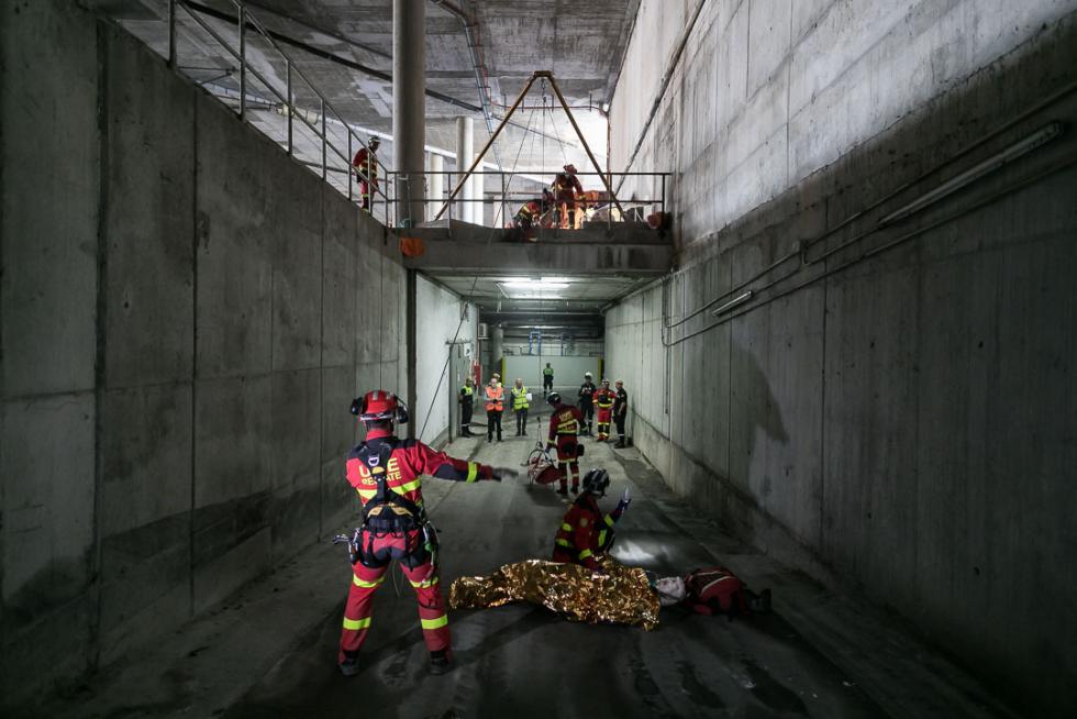Simulacro de la UME en la Estación de Delicias