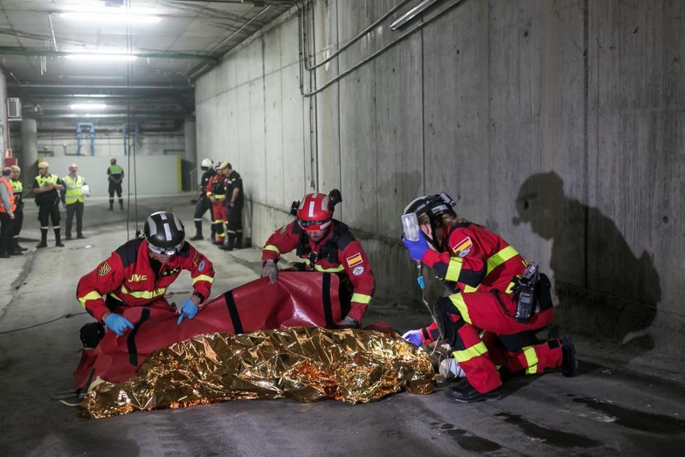 Simulacro de la UME en la Estación de Delicias