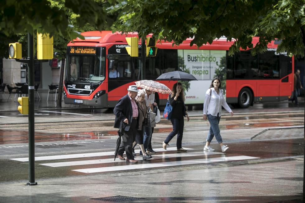 Tormenta en Zaragoza.